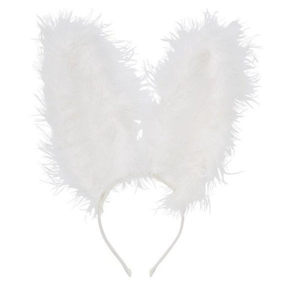 VICTORIA'S SECRET Bunny Feather Ears NEW White